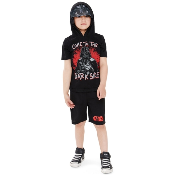 NWT Boys Darth Vader Hoodie and short 2 Piece Set - Picture 2 of 4